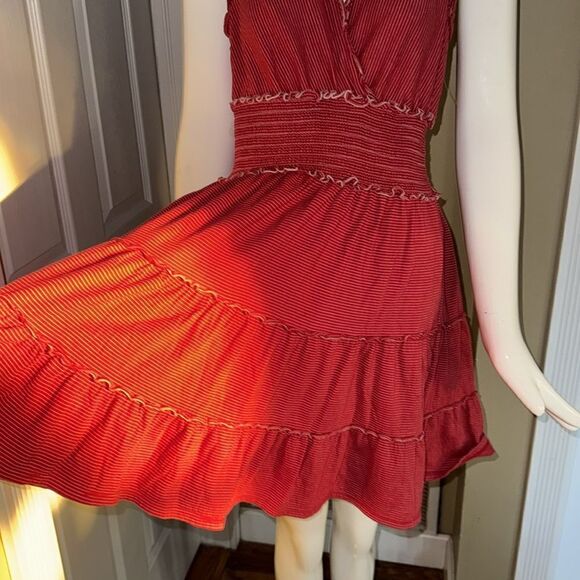 Max studio red tried v neck sundress - Picture 4 of 7
